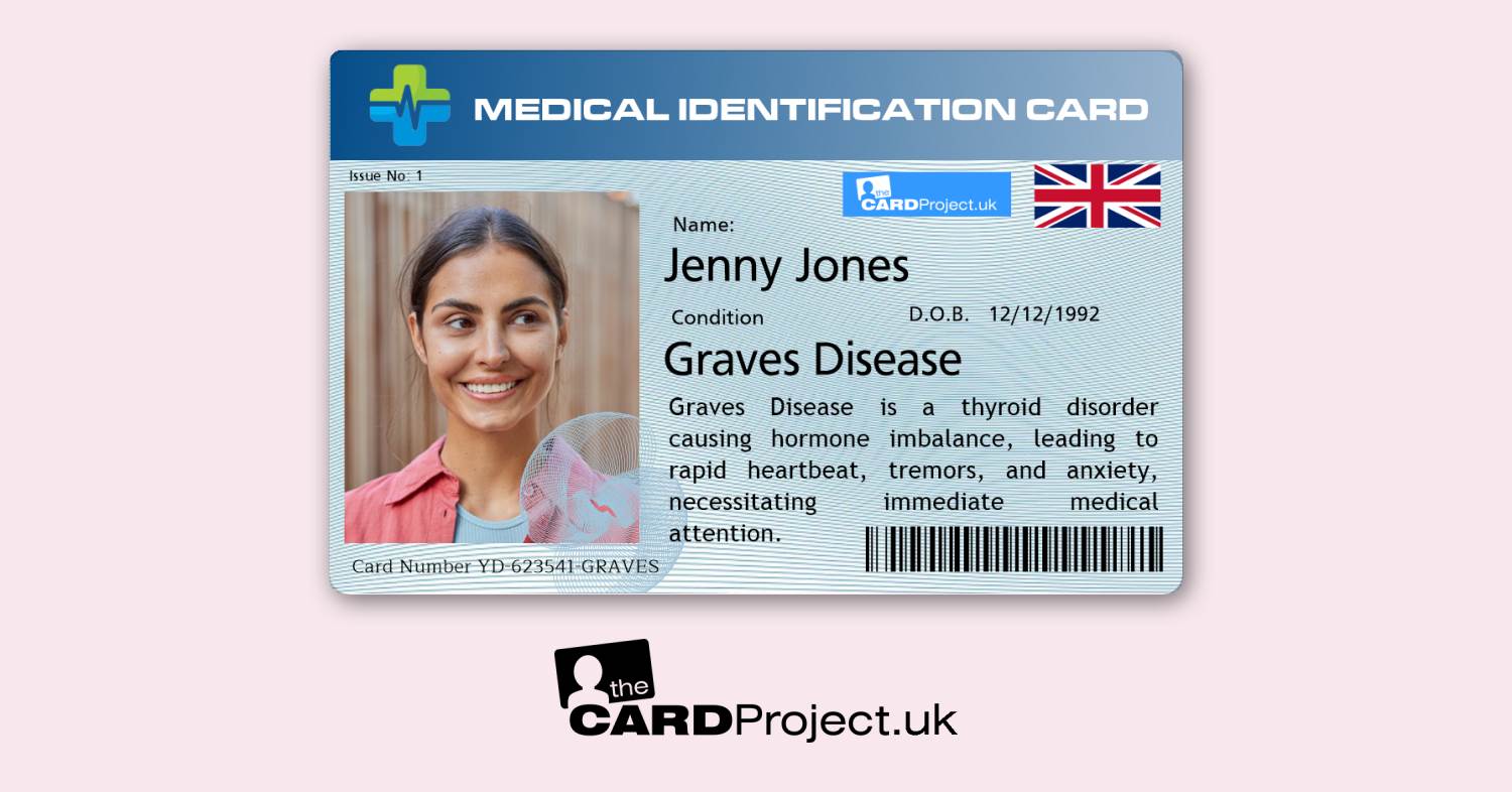 Graves Disease Premium Medical Photo ID Card  (FRONT)